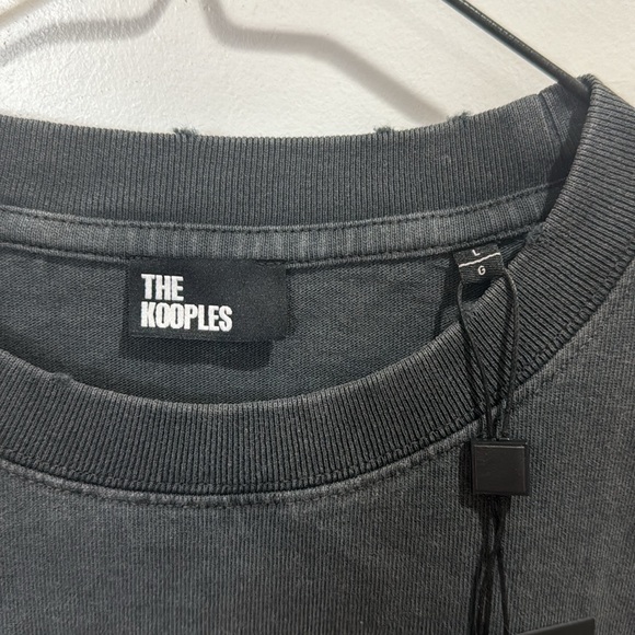 *NEW* THE KOOPLES BLACK WASHED EAGLE GRAPHIC TEE LARGE - Picture 7 of 10